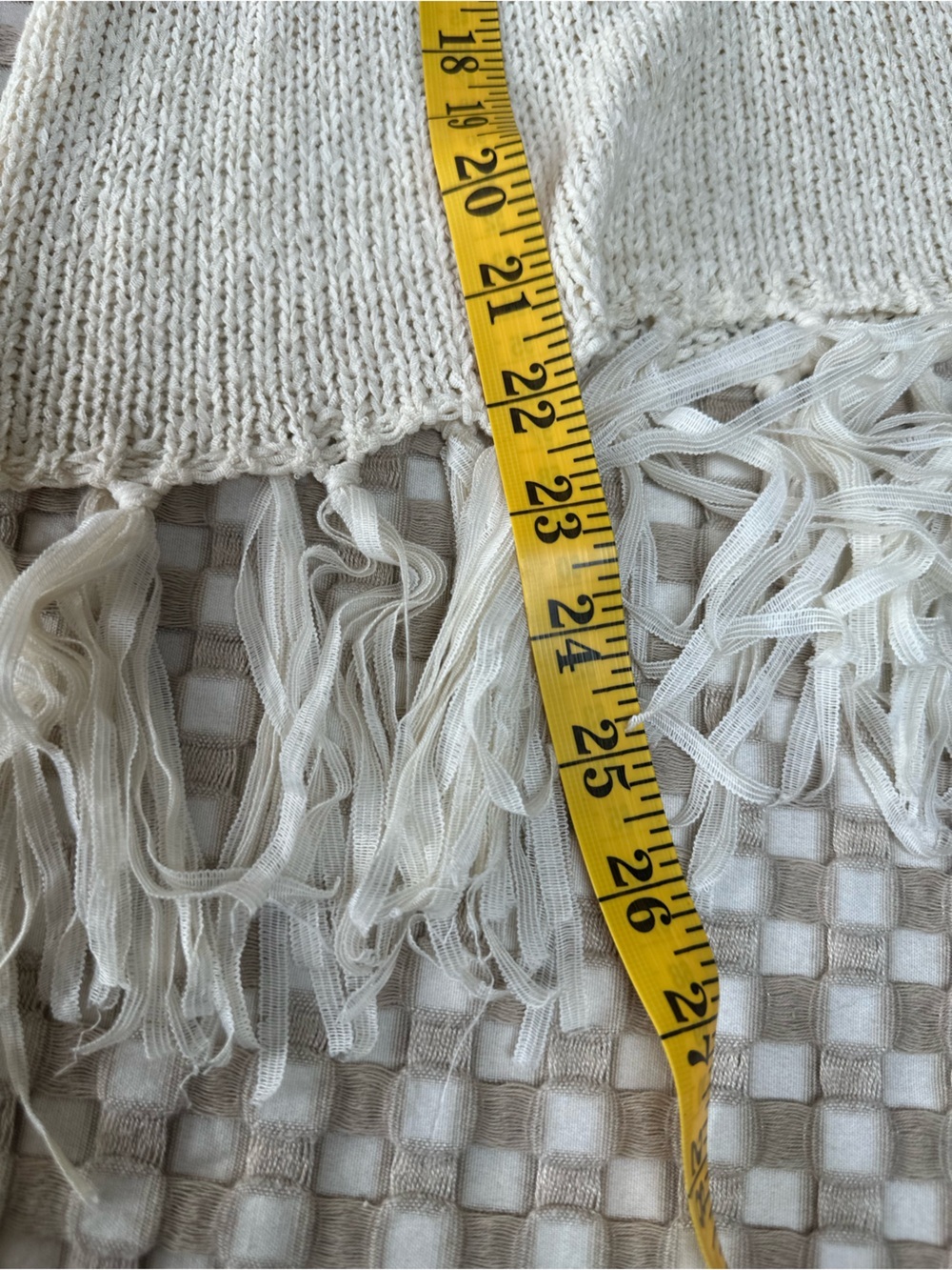 Anthropologie Boho Cream Fringe Sleeveless Knit Top Women’s XS - Picture 4 of 8
